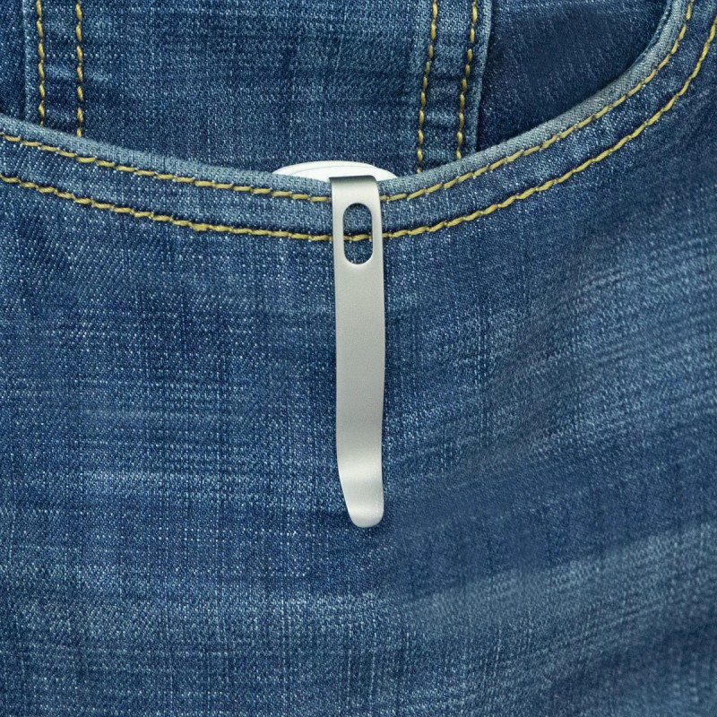 Nóż składany Kubey Bluff KU248G White G10, Sandblasted 14C28N by Garet Caronna