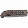Nóż składany Spartan Blades Harsey Folder ''Gilded Skulls'' Titanium, Stonewashed MagnaCut