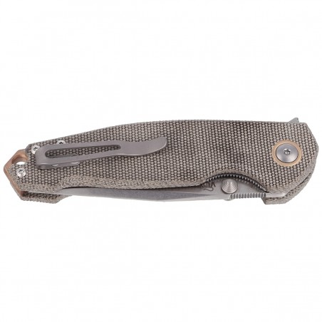 Nóż składany Viper Katla Green Canvas Micarta, Stonewashed M390 by Jesper Voxnæs (V5982CG)