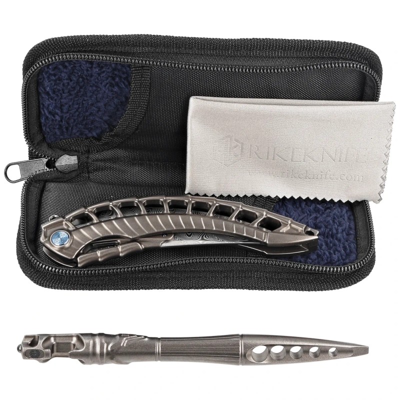 Nóż składany RikeKnife Alien 4 Dark Gray Titanium, Damasteel by Richard Wu (RK-ALIEN4-DG)