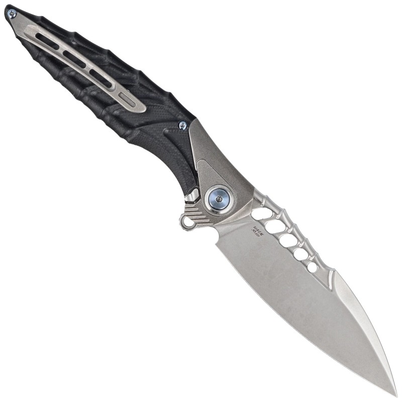 Nóż składany RikeKnife Thor 7 Integral Titanium/Black G10, Satin 154CM (RK-THOR7-B)