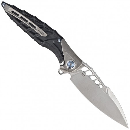 Nóż składany RikeKnife Thor 7 Integral Titanium/Black G10, Satin 154CM (RK-THOR7-B)