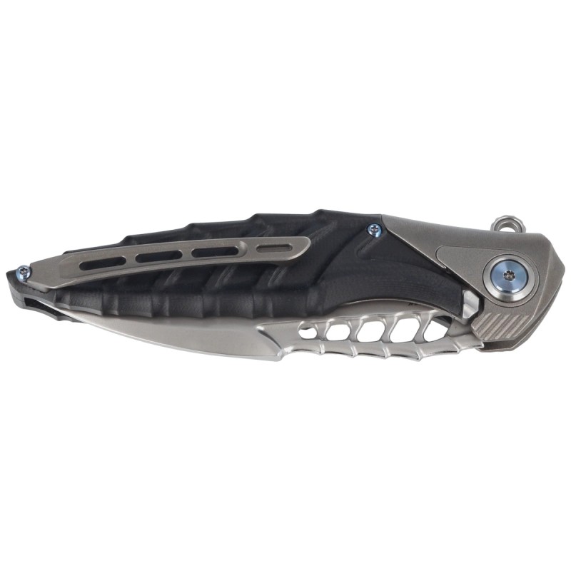 Nóż składany RikeKnife Thor 7 Integral Titanium/Black G10, Satin 154CM (RK-THOR7-B)