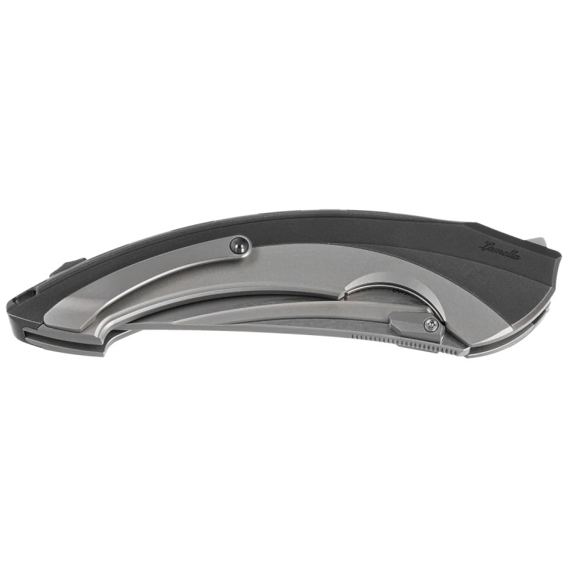 Nóż składany RikeKnife Lamella Dark Gray Titanium, Satin M390 (RK-Lamella-DP)