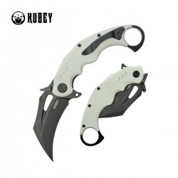 Nóż składany Kubey Wrath White G10, Blackwashed 14C26N by MUZI Design (KU261J)