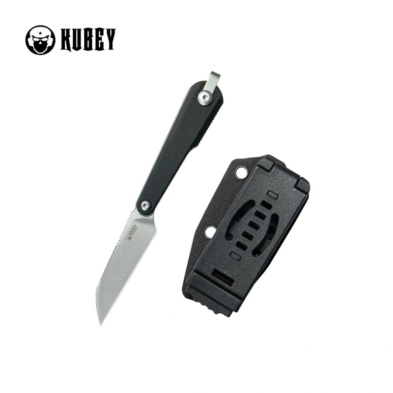 Nóż Kubey YAG WH Black G10, Beadblasted 14C28N by Ostap Hel (KU450A)