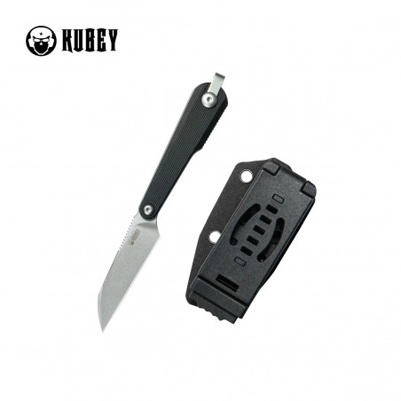 Nóż Kubey YAG WH Black G10, Beadblasted 14C28N by Ostap Hel (KU450A)