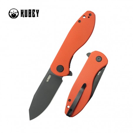 Nóż składany Kubey Master Chief Orange G10, Blackwashed 14C28N by Keanu Alfaro (KU358O)