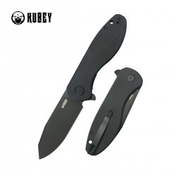 Nóż składany Kubey Master Chief Black G10, Blackwashed 14C28N by Keanu Alfaro (KU358N)