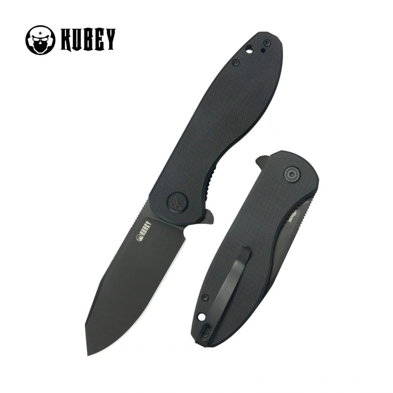 Nóż składany Kubey Master Chief Black G10, Blackwashed 14C28N by Keanu Alfaro (KU358N)