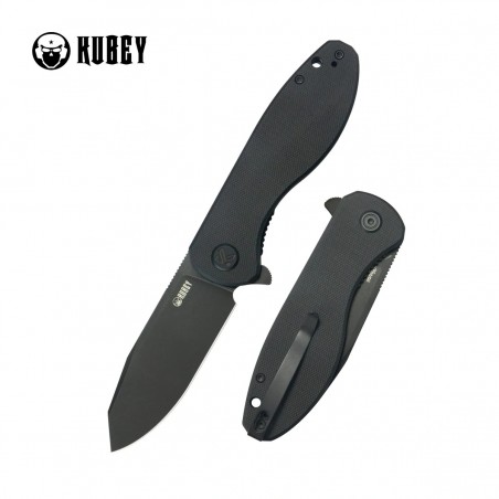 Nóż składany Kubey Master Chief Black G10, Blackwashed 14C28N by Keanu Alfaro (KU358N)