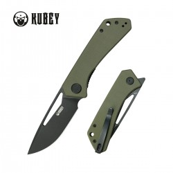 Nóż składany Kubey Thalia Green G10, Blackwash 14C28N (KU331T)
