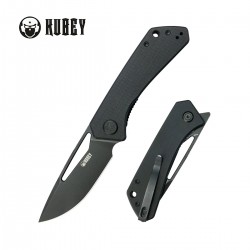 Nóż składany Kubey Thalia Black G10, Blackwash 14C28N (KU331S)