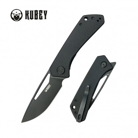 Nóż składany Kubey Thalia Black G10, Blackwash 14C28N (KU331S)