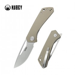 Nóż składany Kubey Thalia Tan G10, Stonewashed 14C28N (KU331R)