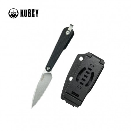Nóż Kubey YAG SP Black G10, Beadblasted 14C28N by Ostap Hel (KU452A)