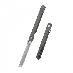 Nóż składany Kubey KB Prism T/E Flame Ano Titanium, Bead Blasted M390 by Yuze Zhong (KB243E)