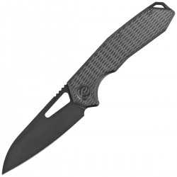 Nóż składany Kubey KB Vagrant Black DLC Titanium, Black DLC M390 by Maksim Tkachuk (KB284L)