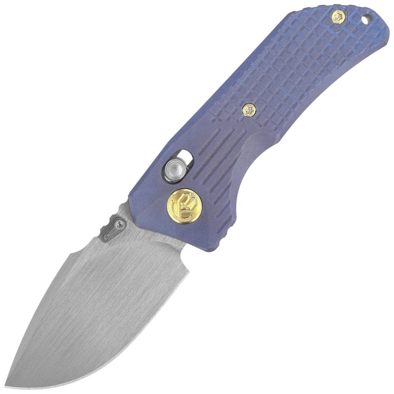 Nóż składany Kubey KB Knives Jarpen Blue Ano Titanium, Hand Rubbed Satin CPM S90V by Kot Knives (KB415E)