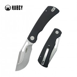 Nóż składany Kubey Gurkha Black G10, Beadblasted 14C28N by Johan Jordaan (KU397A)