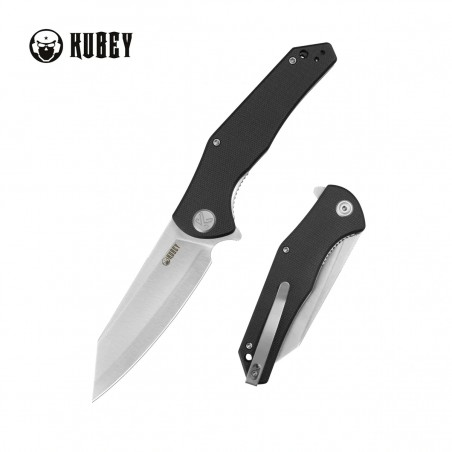 Nóż składany Kubey Flash Black G10, Satin San Mai M2 (KU158O)
