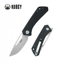 Nóż składany Kubey Thalia Black G10, Stonewashed 14C28N (KU331L)