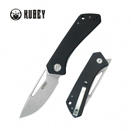Nóż składany Kubey Thalia Black G10, Stonewashed 14C28N (KU331L)