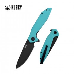 Nóż składany Kubey Nova KU117S, Light Blue G10, Blackwashed 14C28N