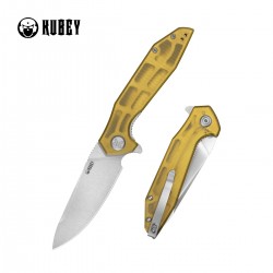 Nóż składany Kubey Nova KU117N, Yellow Ultem, Satin 14C28N