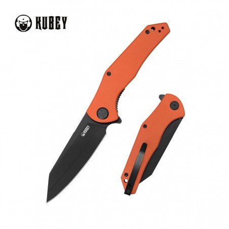 Nóż składany Kubey Flash Orange G10, Blackwashed San Mai M2 (KU158Q)
