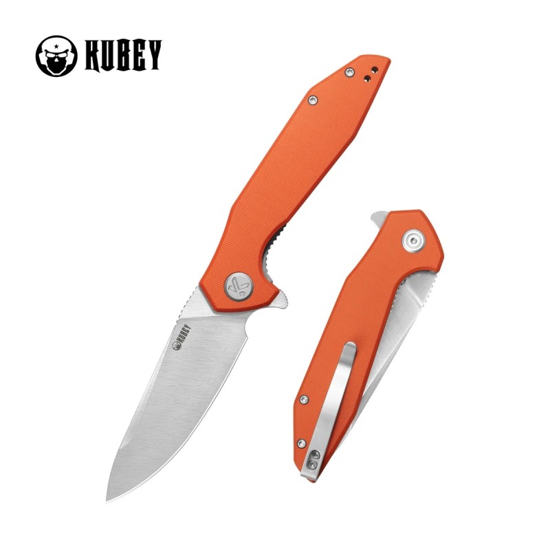 Nóż składany Kubey Nova KU117M, Orange G10, Satin 14C28N