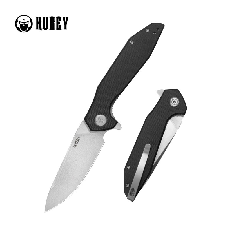Nóż składany Kubey Nova KU117L, Black G10, Satin 14C28N