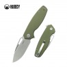 Nóż składany Kubey Tityus Green G10, Beadblasted 14C28N (KU322P)