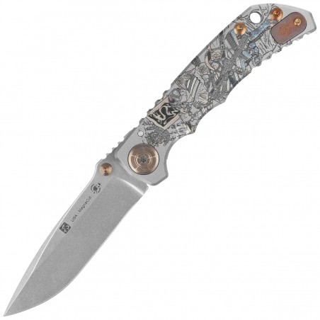 Nóż składany Spartan-Ronin Harsey Folder ''Gun Fighter'' Titanium, Stonewashed MagnaCut