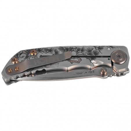 Nóż składany Spartan-Ronin Harsey Folder ''Gun Fighter'' Titanium, Stonewashed MagnaCut