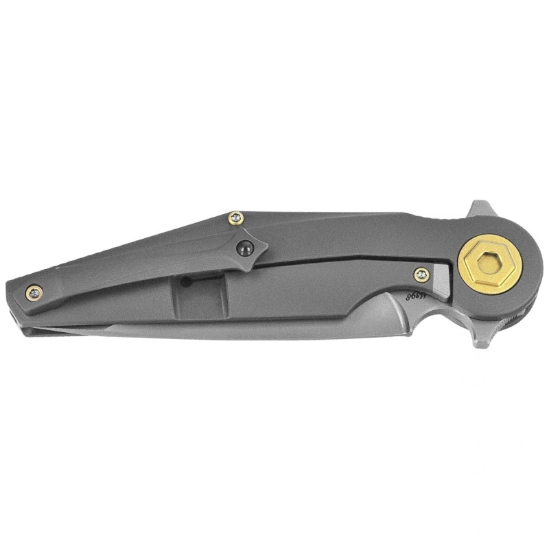 Nóż składany RikeKnife Viper 3 6AL4V Gray Titanium, Gray Beadblast Finish Bohler M398 (RK-Viper 3-DG)