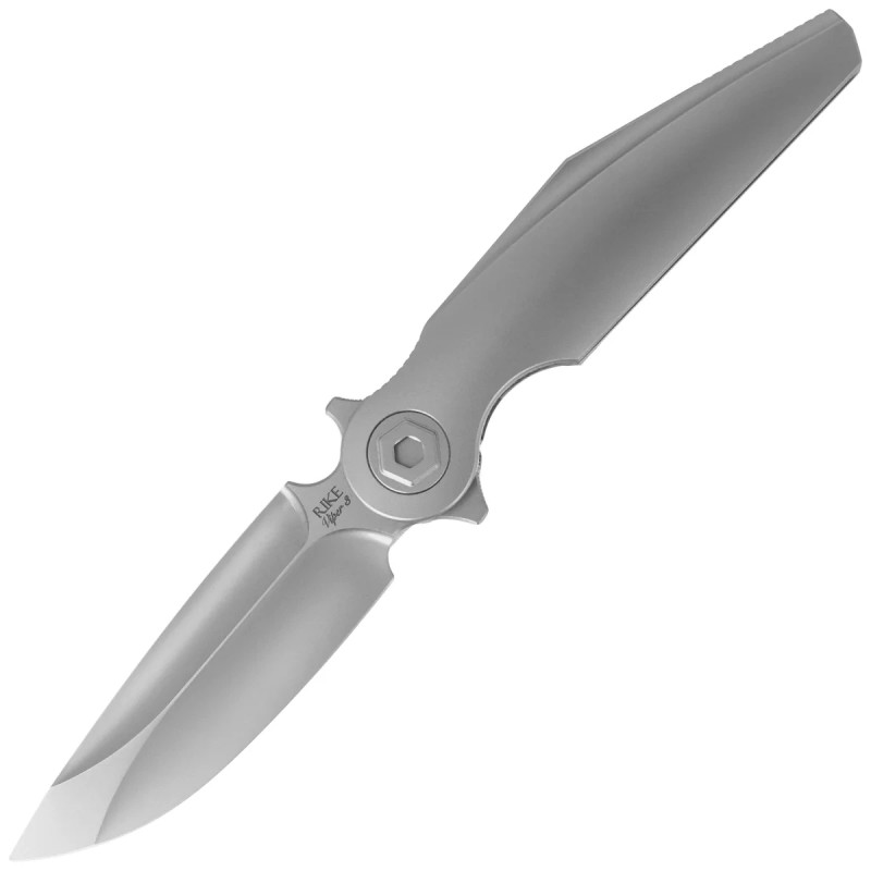 Nóż składany RikeKnife Viper 3 6AL4V Gray Titanium, Gray Beadblast Finish Bohler M398 (RK-Viper 3-P)