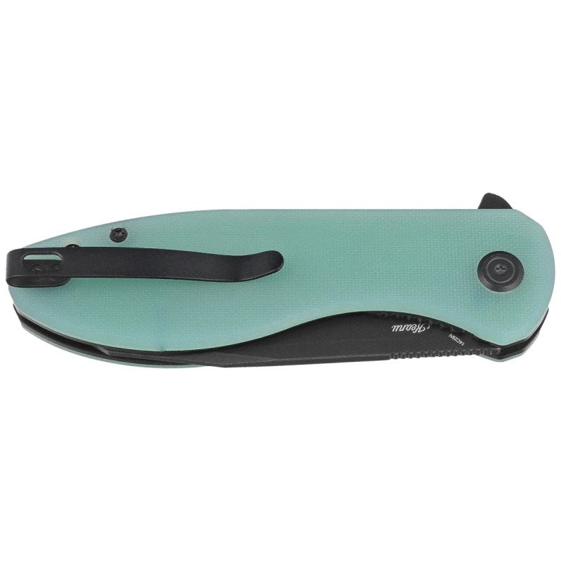 Nóż składany Kubey Master Chief Jade G10, Blackwashed 14C28N by Keanu Alfaro (KU358Q)