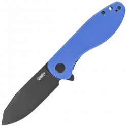 Nóż składany Kubey Master Chief Blue G10, Blackwashed 14C28N by Keanu Alfaro (KU358P)