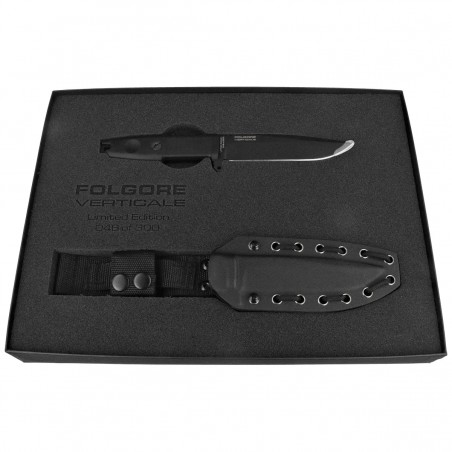 Nóż Extrema Ratio Folgore Verticale LE No 46/300 Black Forprene, Black MIL-C M390 (04.1000.0202/M3/BLK/BLK)
