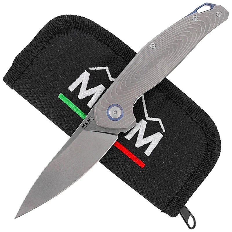 Nóż składany MKM Goccia Bead Blasted Titanium, Satin M390 by Jens Ansø (MKGC-T)