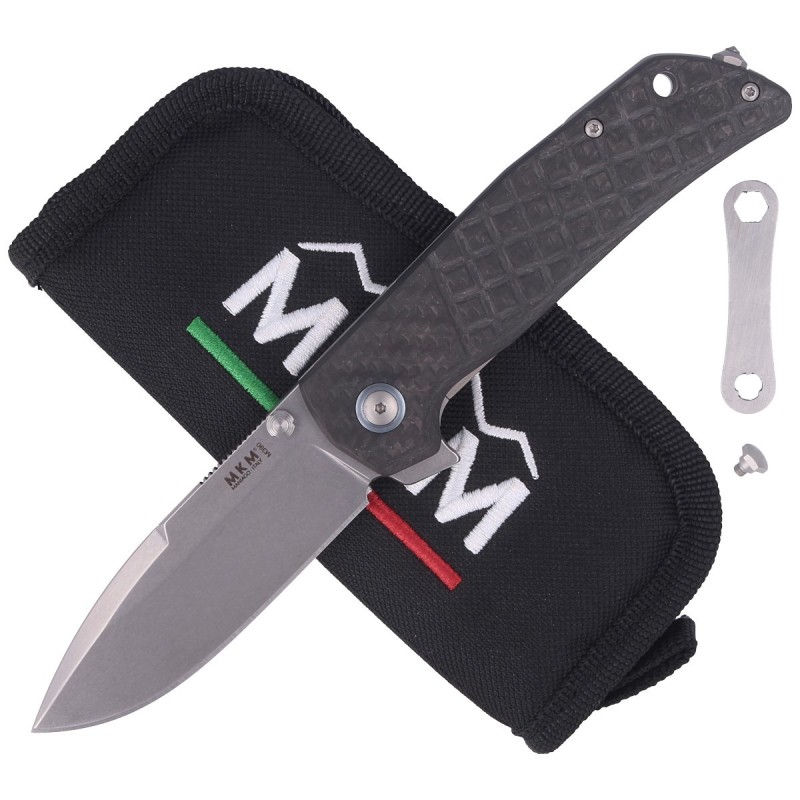 Nóż składany MKM Maximo Carbon Fiber, Stone Washed by Bob Terzuola (MK MM-CT)