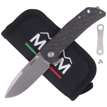 Nóż składany MKM Maximo Carbon Fiber, Stone Washed by Bob Terzuola (MK MM-CT)