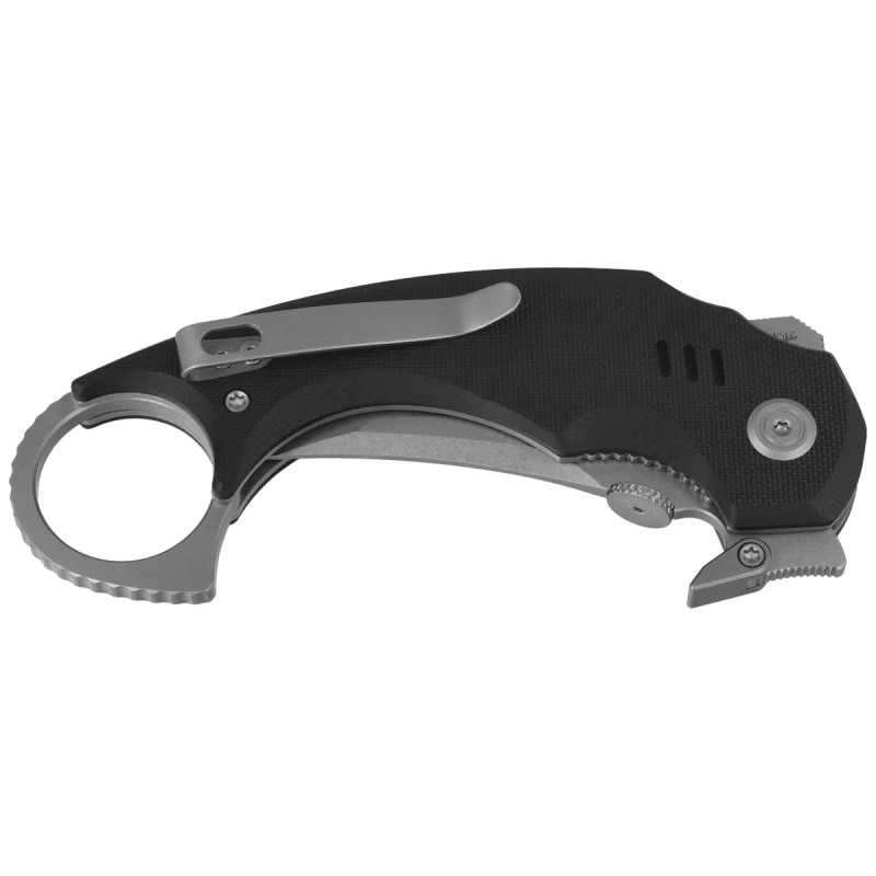 Nóż składany Kubey Jaw Tanto Black G10, Beadblasted 14C28N by MUZI Design (KU439A)