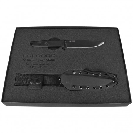 Nóż Extrema Ratio Folgore Verticale LE No 47/300 Black Forprene, Black M390 (04.1000.0202/M3/BLK/BLK)