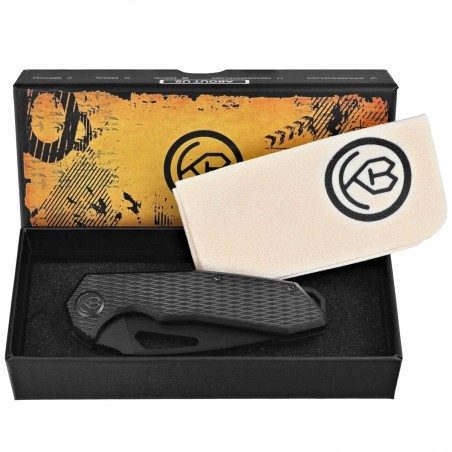 Nóż składany Kubey KB Coeus Black DLC Titanium, Black DLC M390 (KB286E)