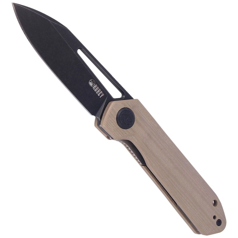 Nóż składany Kubey Royal Tan G10, Dark Stonewashed D2 by Colin Maisonpierre (KU321E)