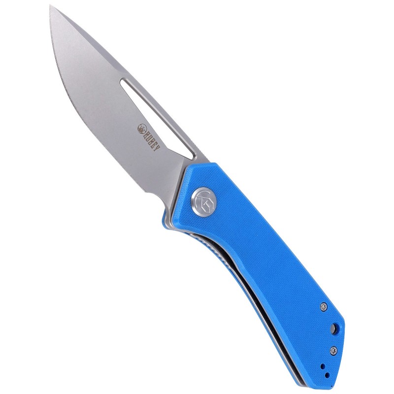 Nóż składany Kubey Thalia Blue G10, Beadblasted D2 (KU331B)