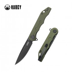 Nóż składany Kubey Mizo Green G10, Blackwashed 14C28N by Tiguass (KU312T)