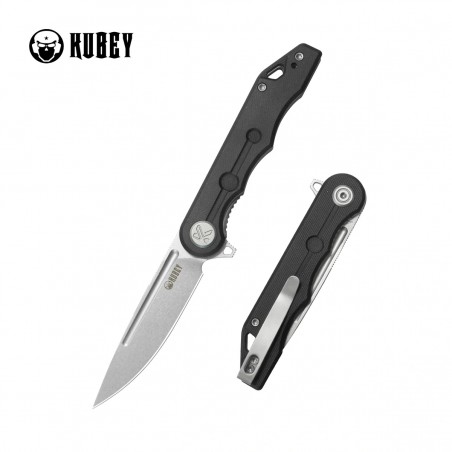 Nóż składany Kubey Mizo Black G10, Beadblasted 14C28N by Tiguass (KU312R)
